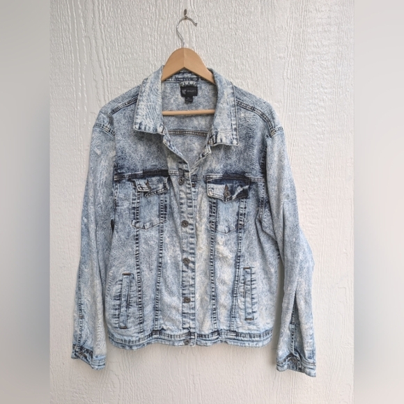 Waimea Acid Wash Stretch Denim Jean Jacket Trucker Men's Size XL - Picture 1 of 6
